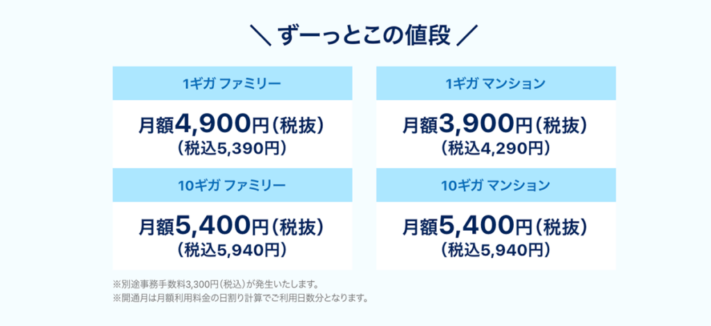 トクトクBB光の料金